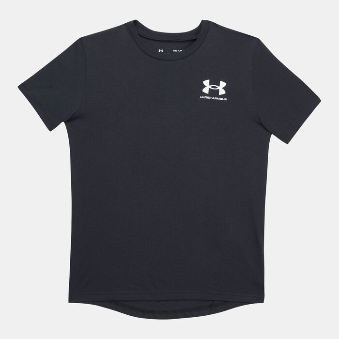 Under Armour Kids' UA Sportstyle Left Chest T-Shirt Black Under Armour Kids' UA Sportstyle Left Chest T-Shirt Black image number 0