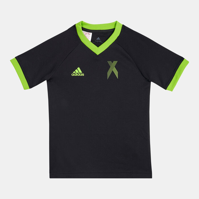 adidas Kids' Football-Inspired X Jersey Black adidas Kids' Football-Inspired X Jersey Black image number 0
