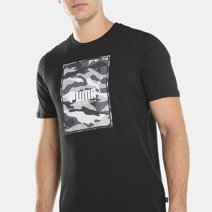 PUMA Men's Box Logo Camo T-Shirt Black PUMA Men's Box Logo Camo T-Shirt Black image number 3