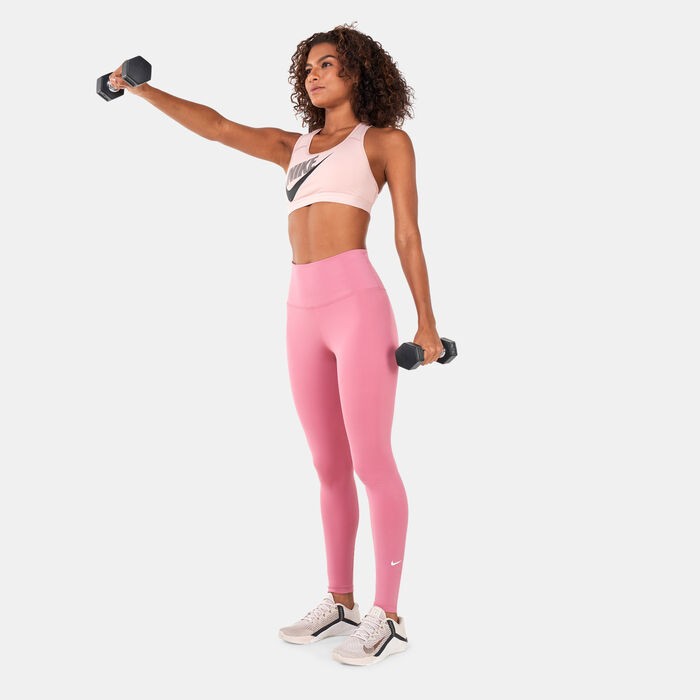 Nike Women's One Dri-FIT Training Leggings Pink Nike Women's One Dri-FIT Training Leggings Pink image number 2