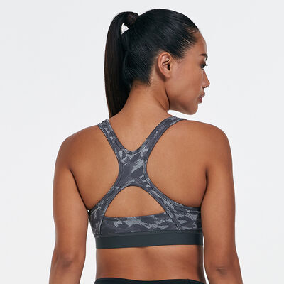 adidas Women's Believe This 2.0 Allover Print Sports Bra Grey