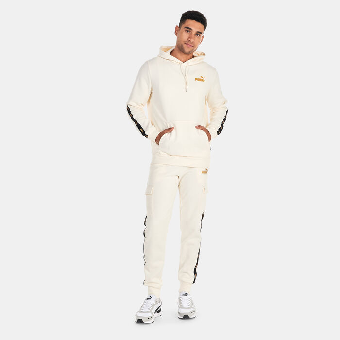 PUMA Men's GOLDEN! Tape Hoodie Beige image number 2