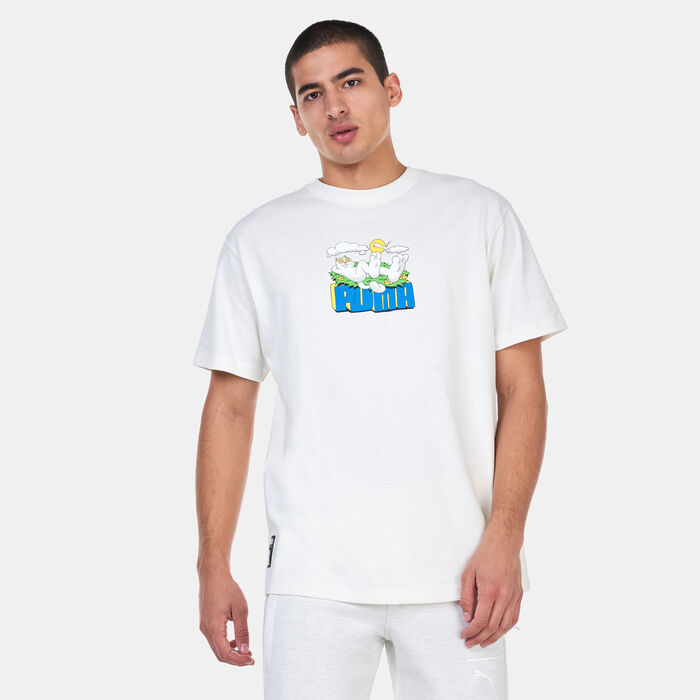 PUMA Men's x RIPNDIP Graphic T-Shirt Beige PUMA Men's x RIPNDIP Graphic T-Shirt Beige image number 0