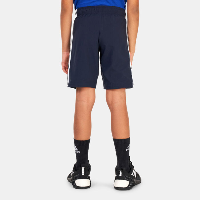 adidas Kids' Essentials 3-Stripes Shorts Blue adidas Kids' Essentials 3-Stripes Shorts Blue image number 1