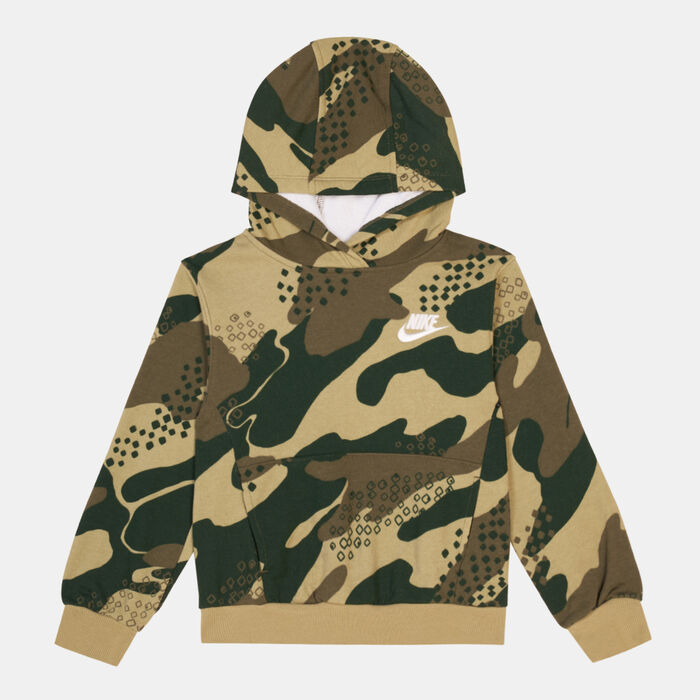 Nike Kids' Seasonal Camo Graphic Pullover Hoodie (Younger Kids) Green Nike Kids' Seasonal Camo Graphic Pullover Hoodie (Younger Kids) Green image number 0