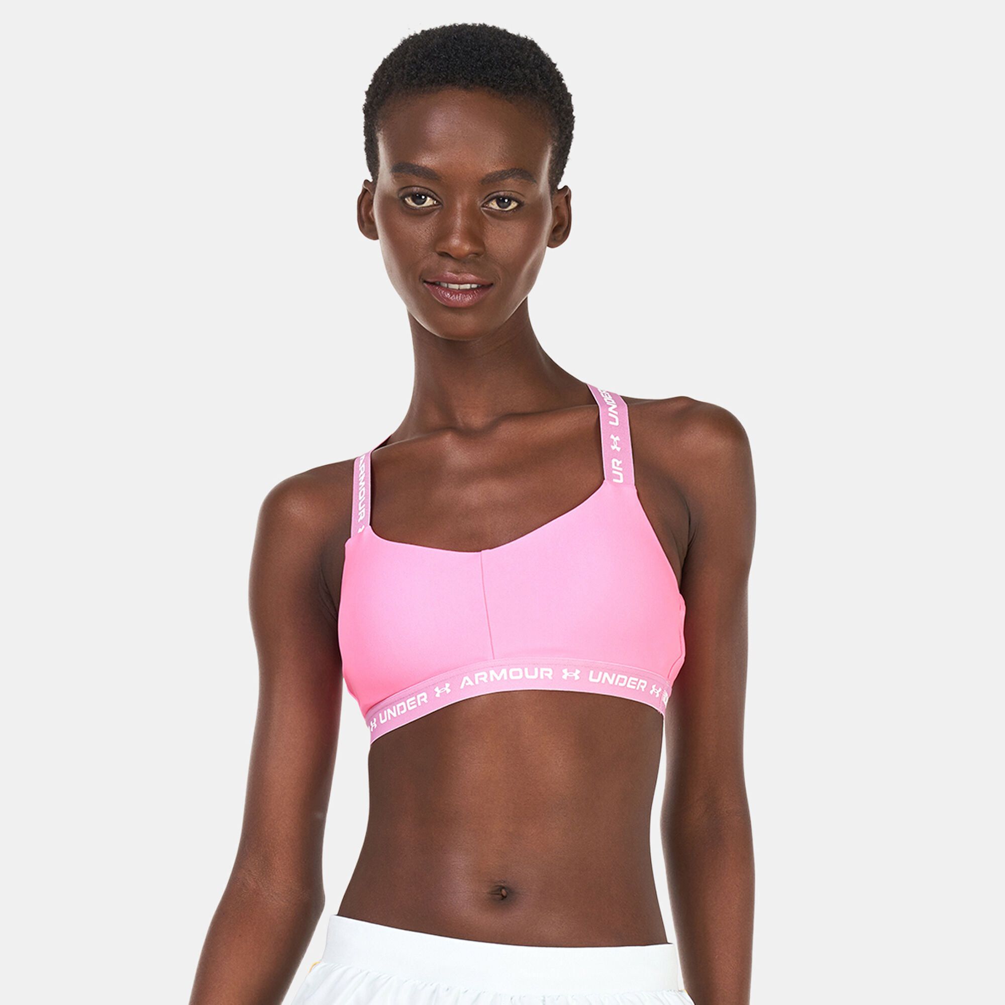 Women s Crossback Sports Bra Pink Under Armour in Qatar SSS