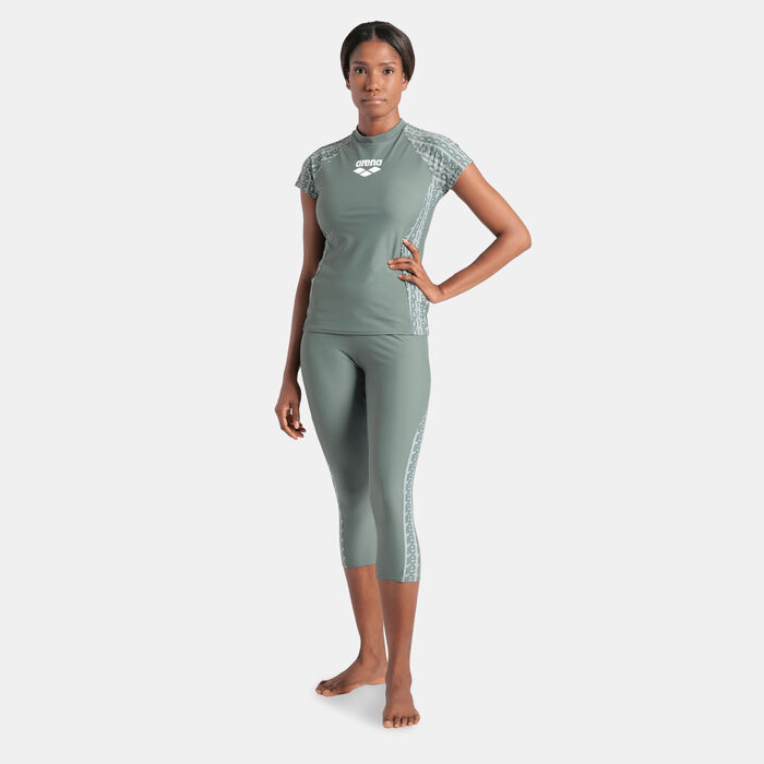Arena Women's Modesty 3/4 Swimming Leggings Multi Arena Women's Modesty 3/4 Swimming Leggings Multi image number 2