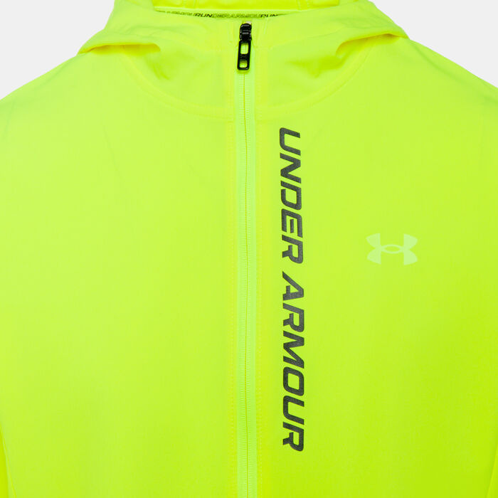 Under Armour Men's OutRun The Storm Running Jacket yellow image number 2