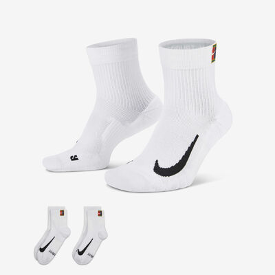 Nike Multiplier Max Tennis Ankle Socks (2 Pairs) White