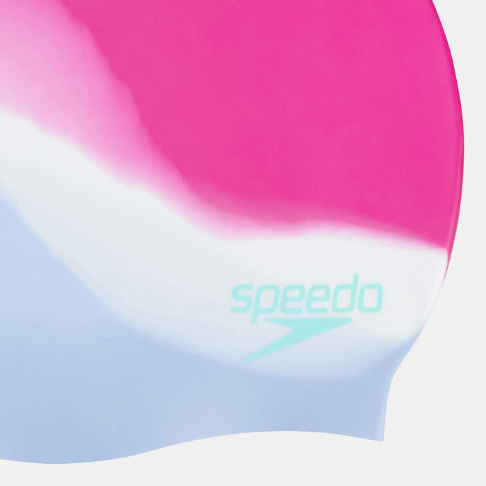 Speedo Multi Colour Silicone Swimming Cap Blue Speedo Multi Colour Silicone Swimming Cap Blue image number 2