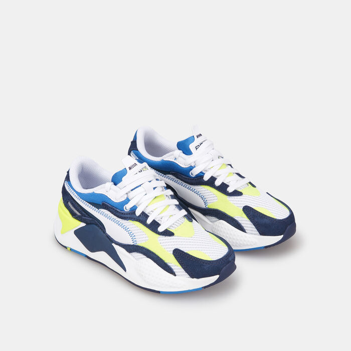 PUMA Kids' RS-X³ Twill AirMesh Shoe White PUMA Kids' RS-X³ Twill AirMesh Shoe White image number 2