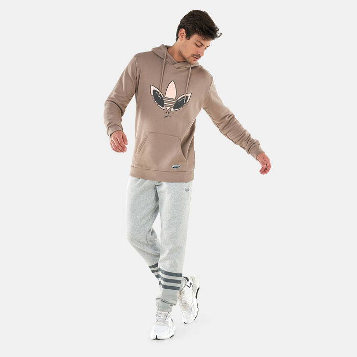 adidas Originals Men's R.Y.V. Alien Graphic Hoodie Brown adidas Originals Men's R.Y.V. Alien Graphic Hoodie Brown image number 2