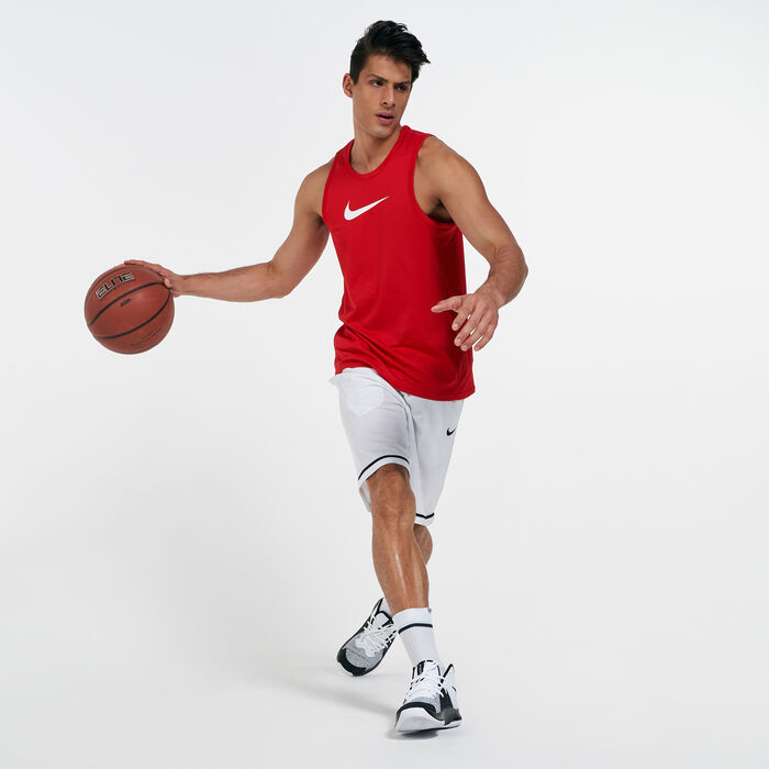 Nike Men's Dri-FIT Crossover Tank Top Red Nike Men's Dri-FIT Crossover Tank Top Red image number 2