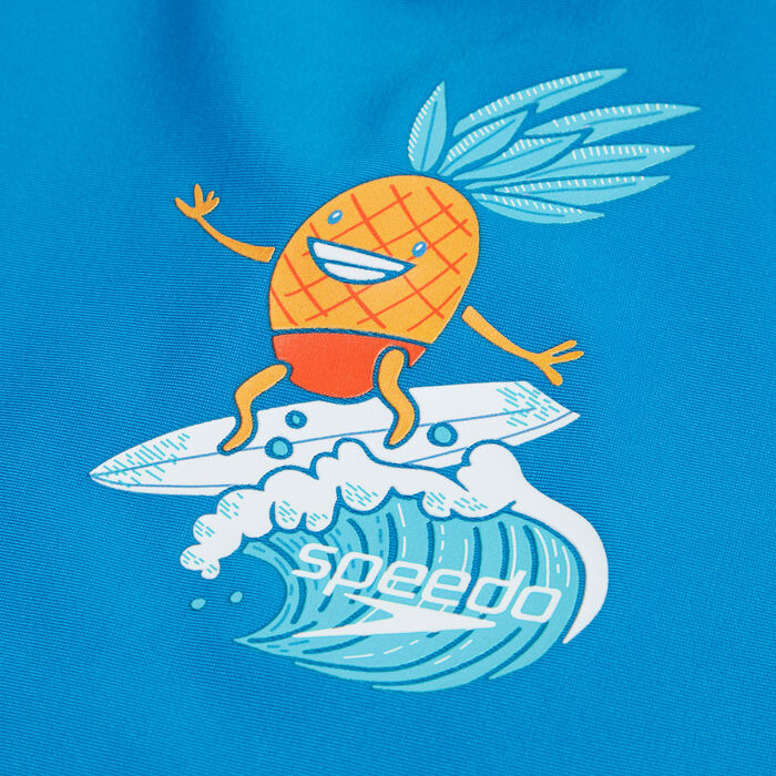 Speedo Kids' Long Sleeve Printed Rashguard Blue image number 1