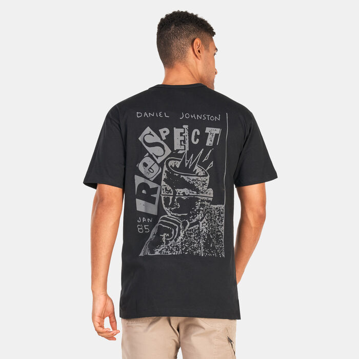 Vans Men's x Daniel Johnston Respect Off The Wall Classic T-Shirt Black Vans Men's x Daniel Johnston Respect Off The Wall Classic T-Shirt Black image number 1
