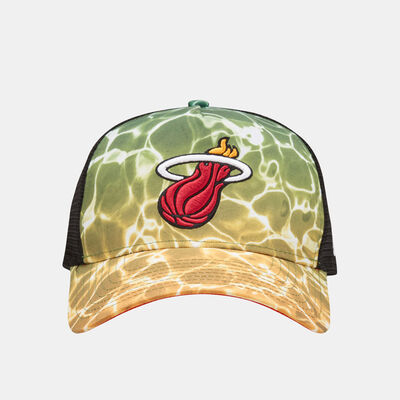 New Era Miami Heat Summer City A-Frame Trucker Cap Black