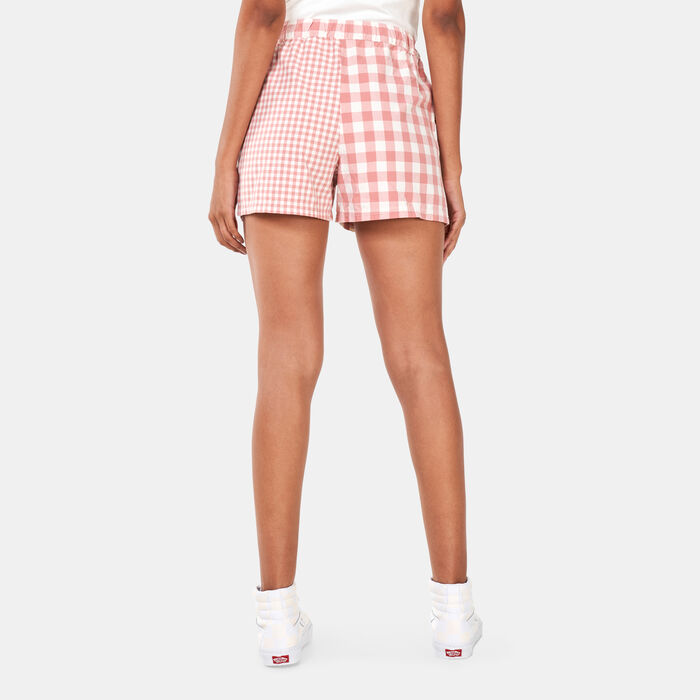 Vans Women's Mixed Up Gingham Shorts Pink Vans Women's Mixed Up Gingham Shorts Pink image number 1