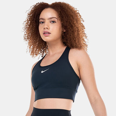 Nike Women's Swoosh Medium-Support Padded Longline Sports Bra Black Nike Women's Swoosh Medium-Support Padded Longline Sports Bra Black