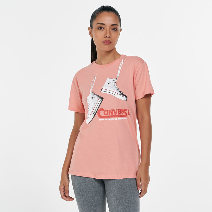 Converse Women's Summer Sneakers T-Shirt Pink Converse Women's Summer Sneakers T-Shirt Pink image number 0