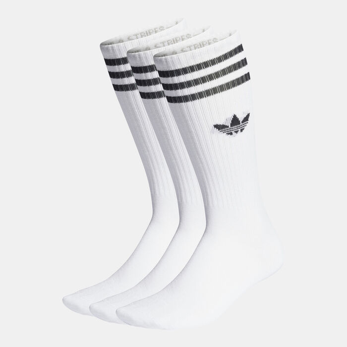 adidas Originals Men's Solid Crew Socks (3 Pairs) White image number 0