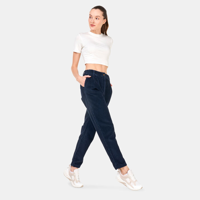 Timberland Women's Corduroy Relaxed Fit Pants Blue Timberland Women's Corduroy Relaxed Fit Pants Blue image number 2