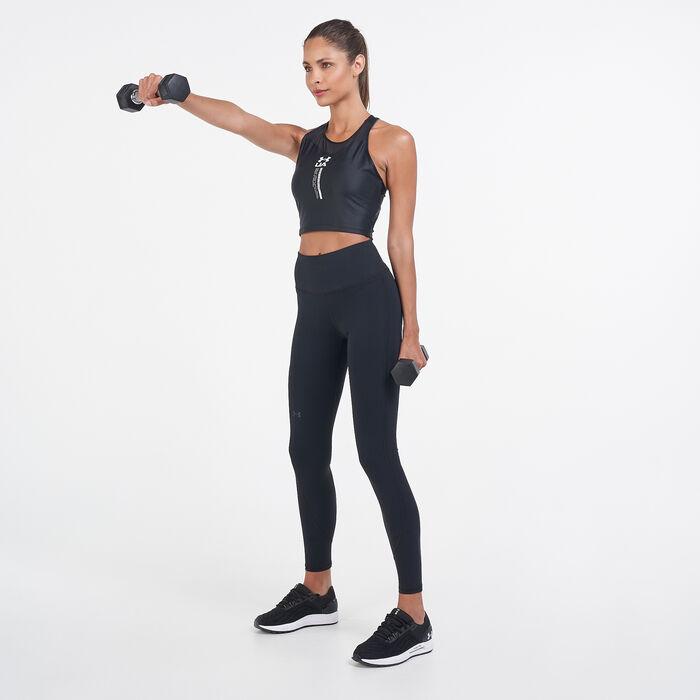 Under Armour Women's Iso-Chill Crop Tank Top Black image number 2