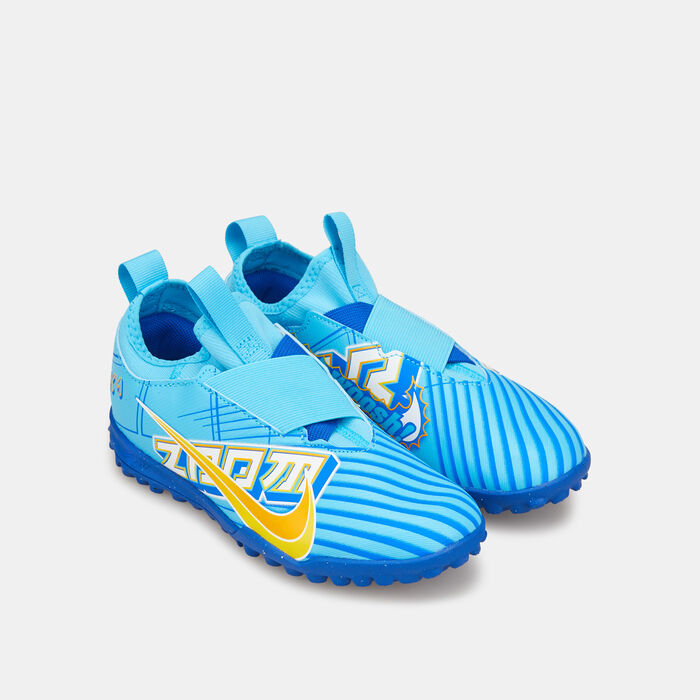Nike Kids' Jr. Zoom Vapor 15 Academy Turf Shoe Blue Nike Kids' Jr. Zoom Vapor 15 Academy Turf Shoe Blue image number 1