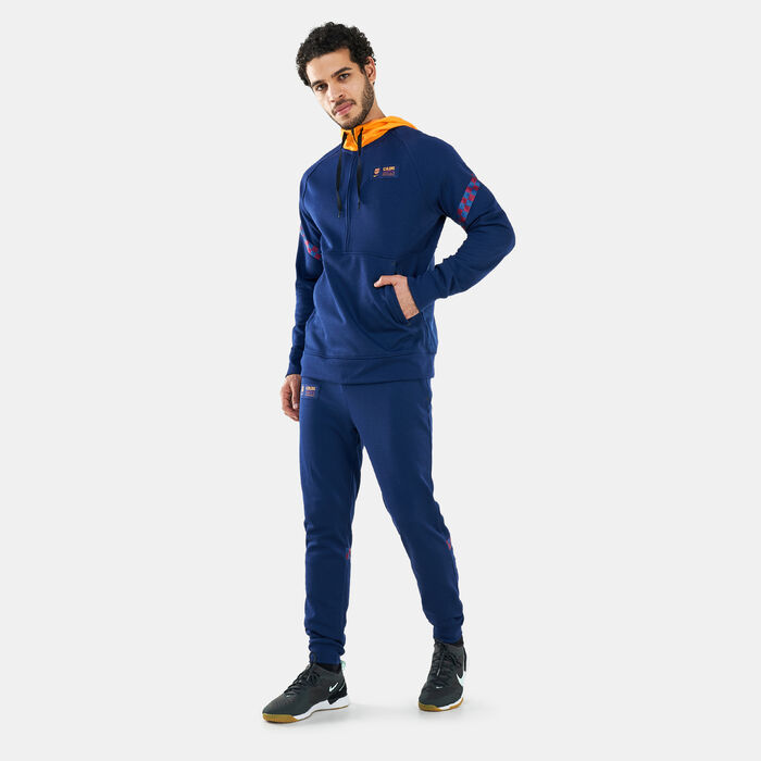 Nike Men's F.C. Barcelona Travel Fleece Hoodie Blue image number 2