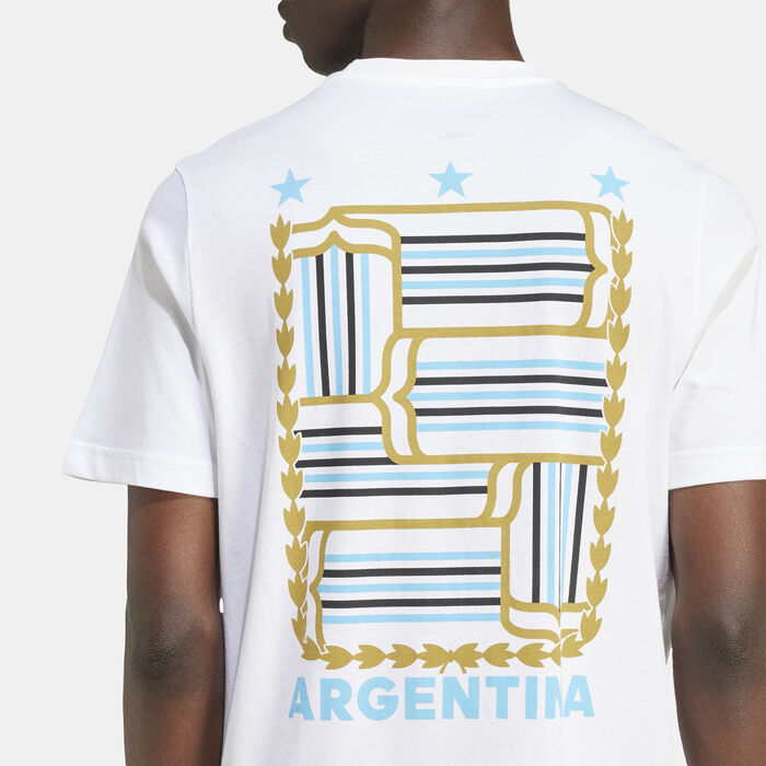 adidas Men's Argentina Football Fan Graphic T-Shirt White adidas Men's Argentina Football Fan Graphic T-Shirt White image number 4