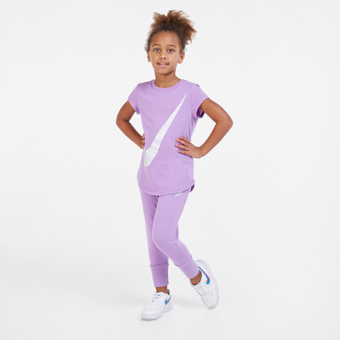 Nike Kids' Swoosh T-Shirt Purple Nike Kids' Swoosh T-Shirt Purple image number 2