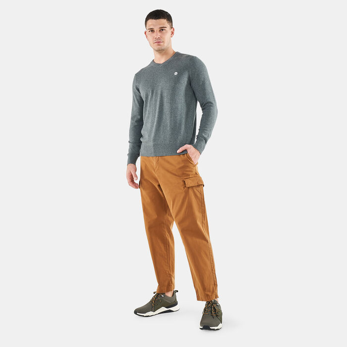 Timberland Men's V-Neck Williams River Cotton Sweatshirt Grey Timberland Men's V-Neck Williams River Cotton Sweatshirt Grey image number 2