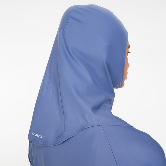 adidas Women's 3-Stripes Swimming Hijab Blue image number 2