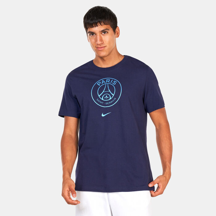 Nike Men's Paris Saint-Germain Crest Soccer T-Shirt Blue image number 0