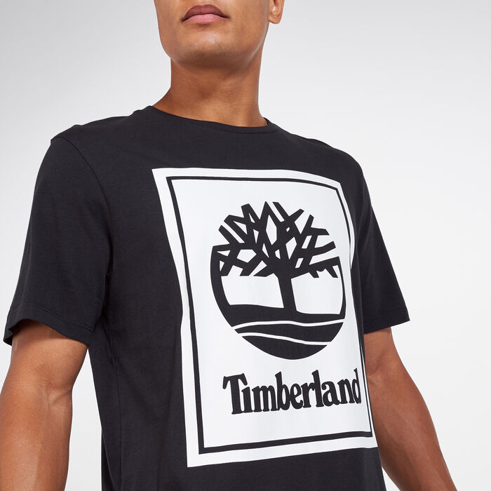 Timberland Men's Stack Logo T-Shirt Black image number 3