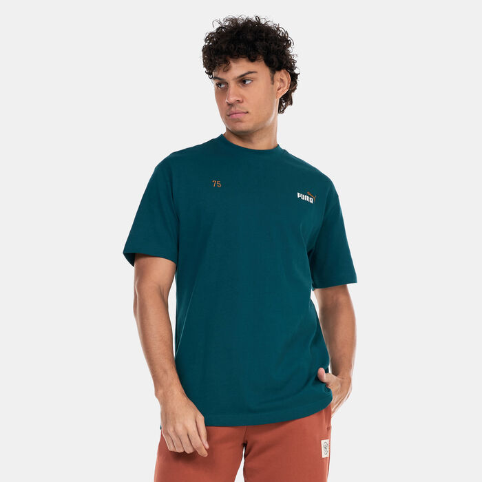 PUMA Men's 75 Logo Celebration T-Shirt Green PUMA Men's 75 Logo Celebration T-Shirt Green image number 0