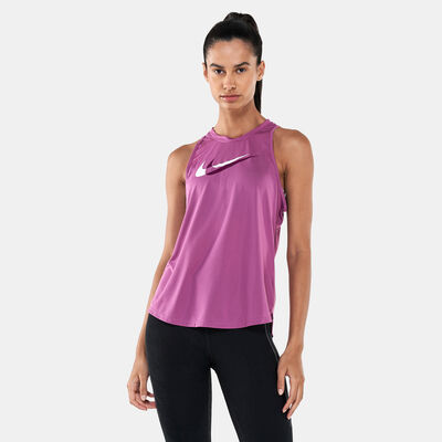 Nike Women's Dri-FIT Swoosh Running Tank Top Pink Nike Women's Dri-FIT Swoosh Running Tank Top Pink