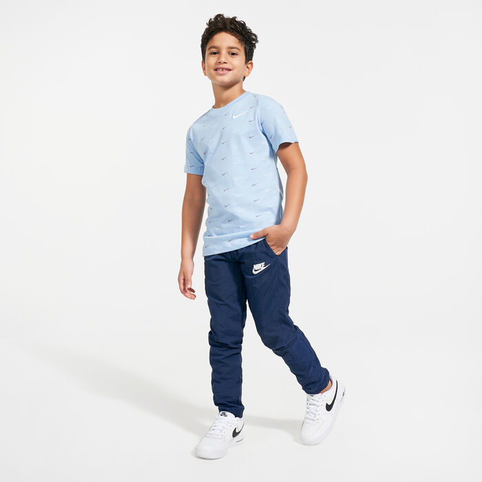 Nike Kids' Sportswear Swoosh Allover Print T-Shirt (Older Kids) Blue Nike Kids' Sportswear Swoosh Allover Print T-Shirt (Older Kids) Blue image number 2