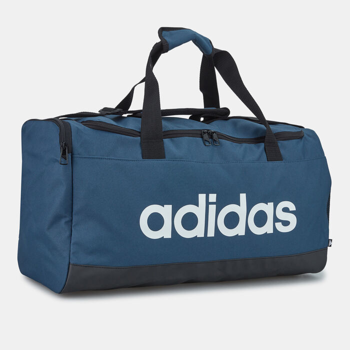 adidas Men's Essentials Logo Duffel Bag Medium Blue image number 2