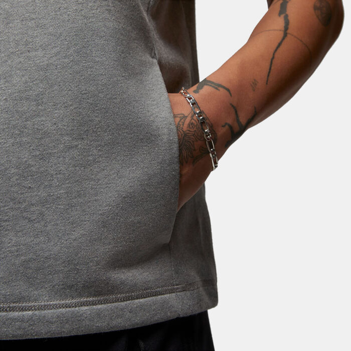 Jordan Men's Dri-FIT Sport Fleece Sleeveless Hoodie Grey image number 4