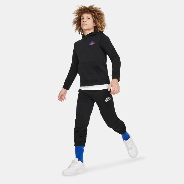 Nike Kids' Sportswear Standard Issue Fleece Hoodie Black Nike Kids' Sportswear Standard Issue Fleece Hoodie Black image number 2