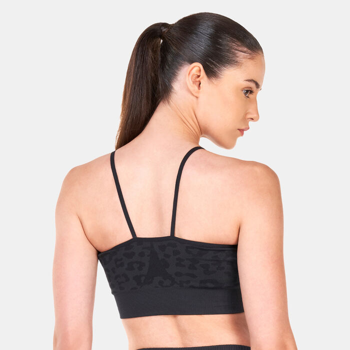 PUMA Women's FormKnit Seamless Long Training Sports Bra Black image number 1