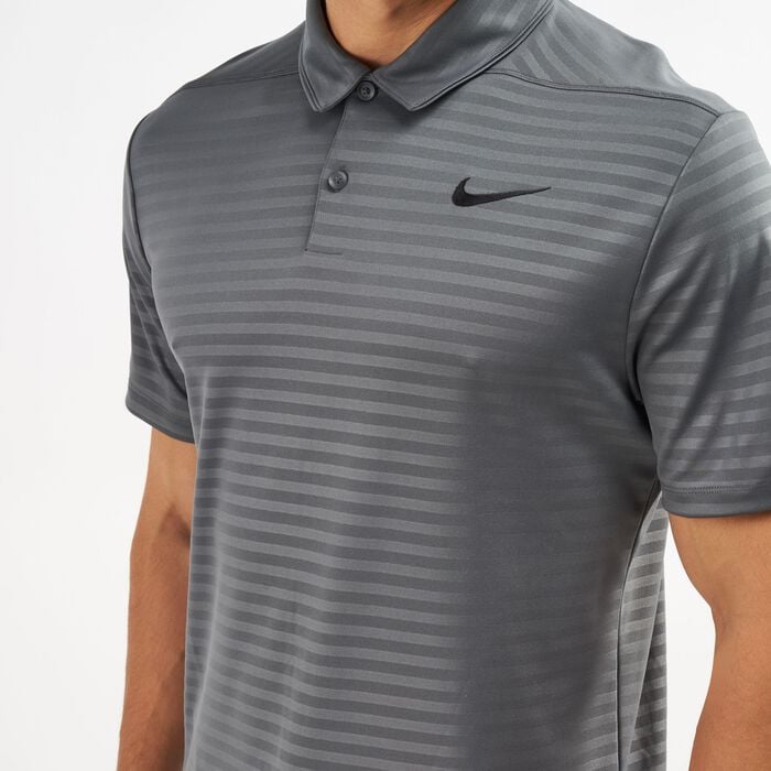 Nike Golf Men's Dry Polo Essential Embossed T-Shirt Black Nike Golf Men's Dry Polo Essential Embossed T-Shirt Black image number 3