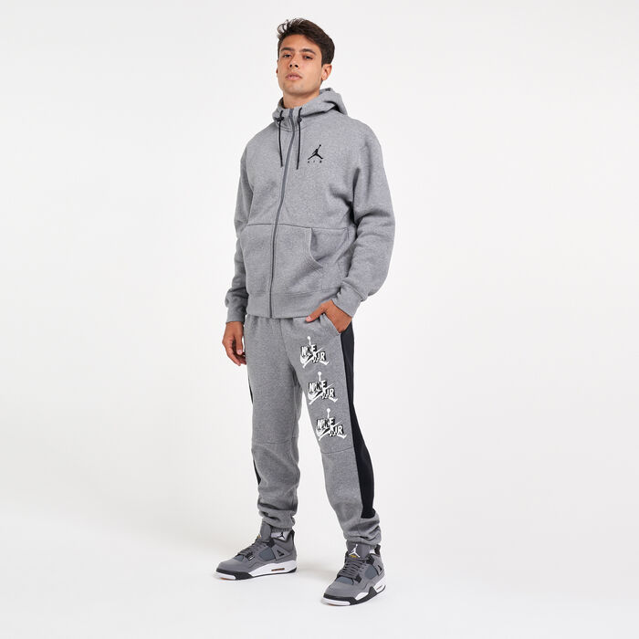 Jordan Men's Jumpman Air Full-Zip Hoodie Grey Jordan Men's Jumpman Air Full-Zip Hoodie Grey image number 2