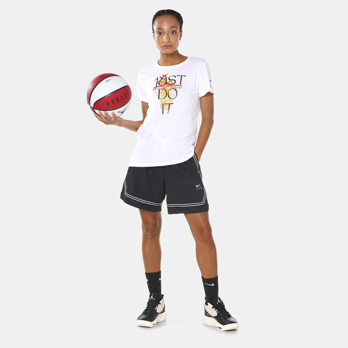 Nike Women's Dri-FIT Just Do It T-Shirt White Nike Women's Dri-FIT Just Do It T-Shirt White image number 2