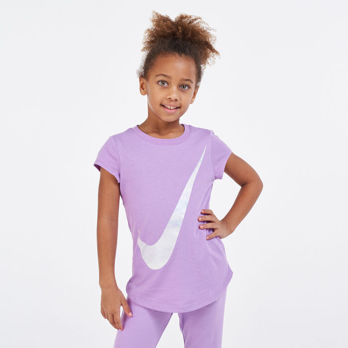 Nike Kids' Swoosh T-Shirt Purple Nike Kids' Swoosh T-Shirt Purple image number 0