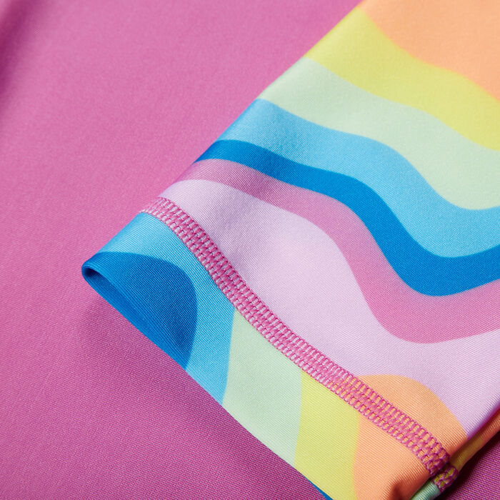 Speedo Kids' Printed Sun Swimming Rashguard Pink image number 3