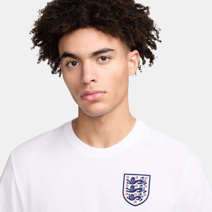 Nike Men's England Football Crest T-Shirt White image number 3