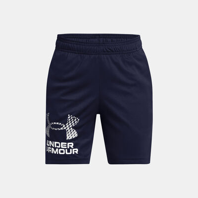 Under Armour Kids' UA Tech Logo Training Shorts Blue