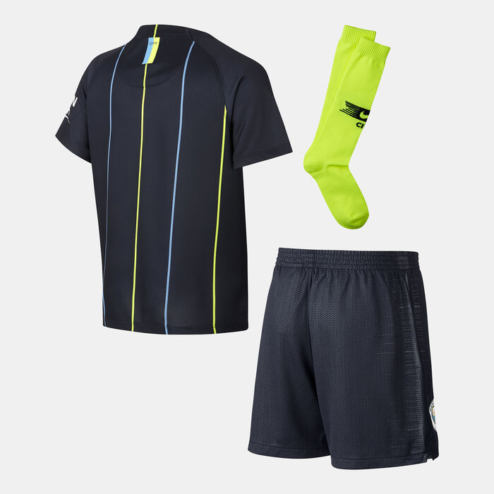 Nike Kids' Manchester City F.C. Away Kit- 2018/19 Blue Nike Kids' Manchester City F.C. Away Kit- 2018/19 Blue image number 1