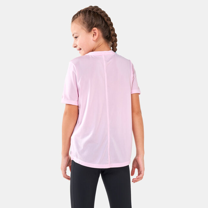 Nike Kids' Dri-FIT One Graphic T-Shirt Purple Nike Kids' Dri-FIT One Graphic T-Shirt Purple image number 1